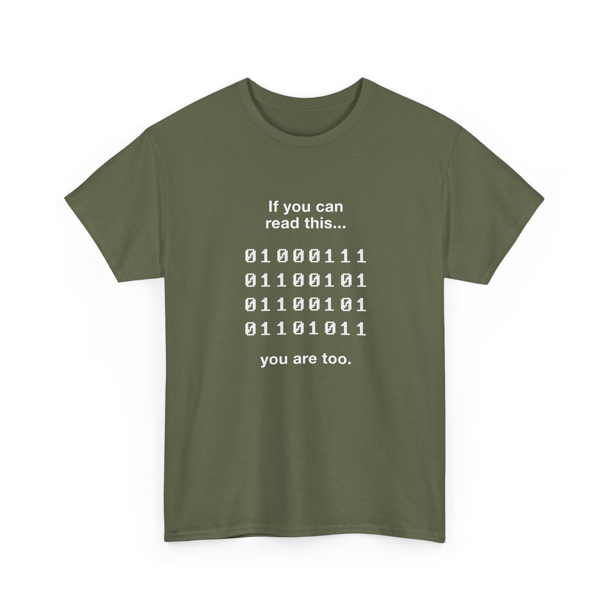 If You Can Read This You Are Too - Nerd Shirt - Regular Unisex Crewneck T-Shirt