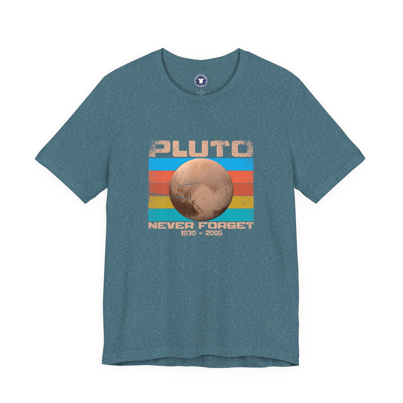 Pluto Never Forget - Geek Shirt - Funny Science Shirt - Premium Unisex Crewneck T-Shirt