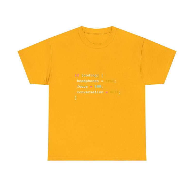 Coding Humor T-Shirt, Programmer Gift Tee, Geek T-Shirt, Nerd Shirt, Tech Lover Apparel, Developer Humor Shirt, Coder Present, Focus Tee