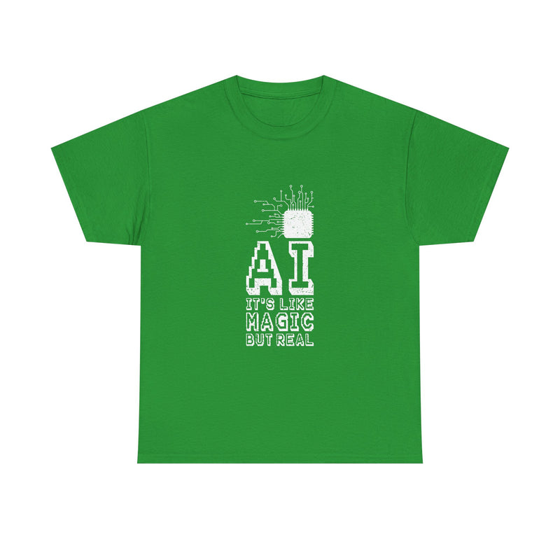 AI Magic T-Shirt, Circuit Tech Tee, Geek T-Shirt, Nerd Shirt, Futuristic Design, Innovation Gift, Science Apparel, Tech Humor Shirt