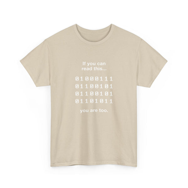 Geek T-Shirt, Nerd Shirt, Binary Code Tee, Programmer Gift, Coding Humor Shirt, Tech Enthusiast Apparel, Funny Computer Tee