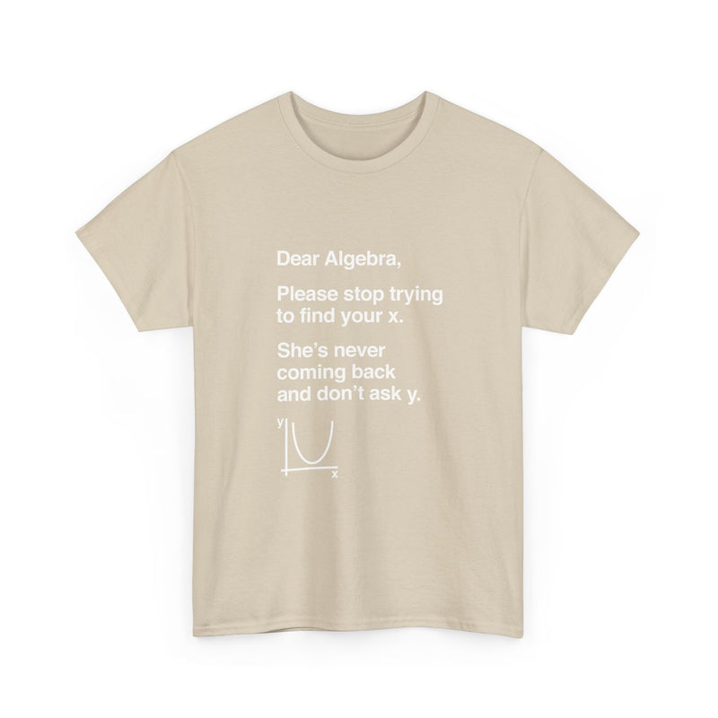 Funny Algebra T-Shirt, Math Humor Tee, Geek T-Shirt, Nerd Shirt, Sarcastic Science Gift, Educational Joke Top, Student Study Shirt