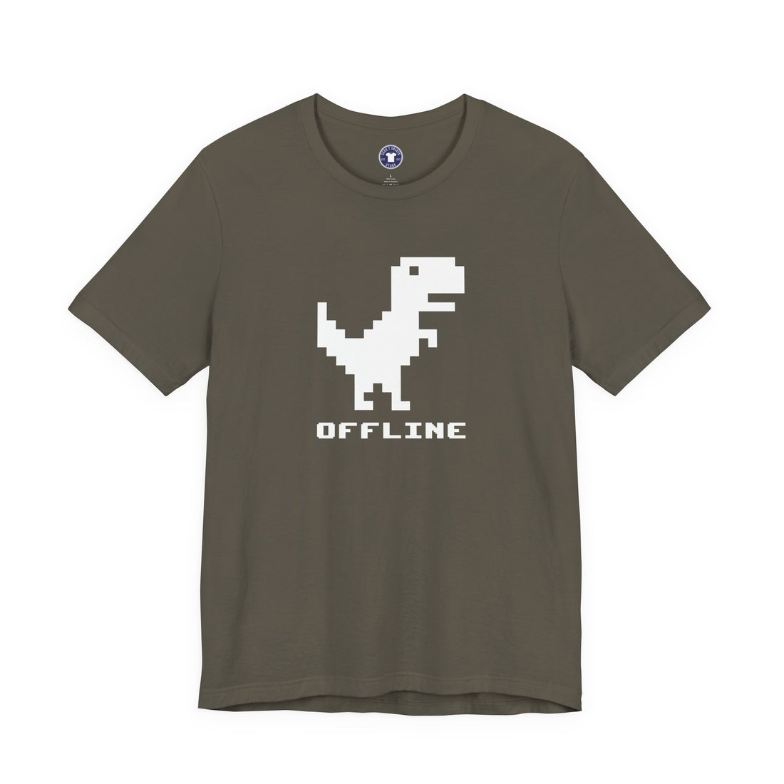 Offline - Pixelated Dinosaur Error Message - Premium Unisex Crewneck T-Shirt