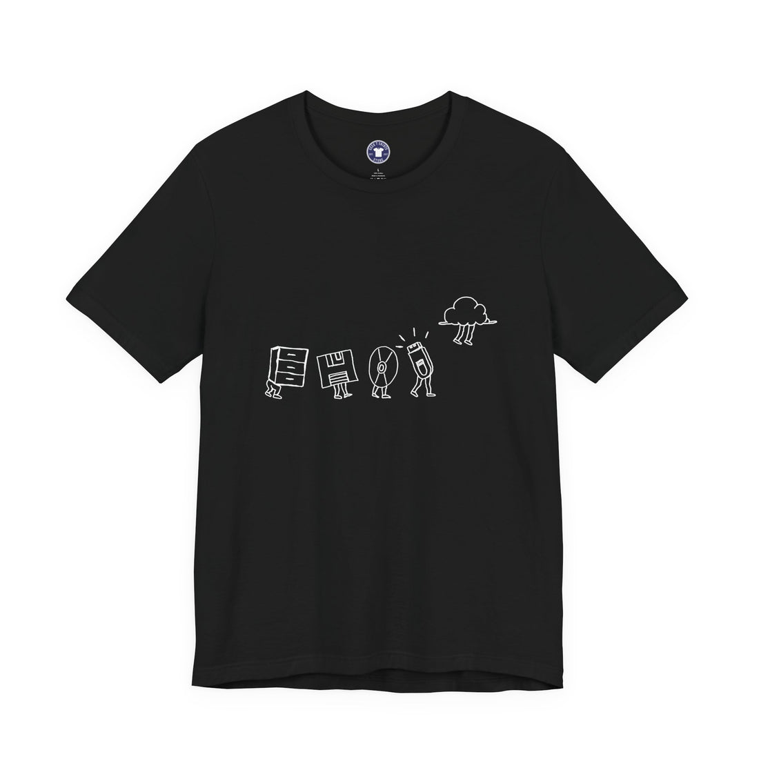 Computer Storage Evolution Cloud - It Coding - Premium Unisex Crewneck T-Shirt