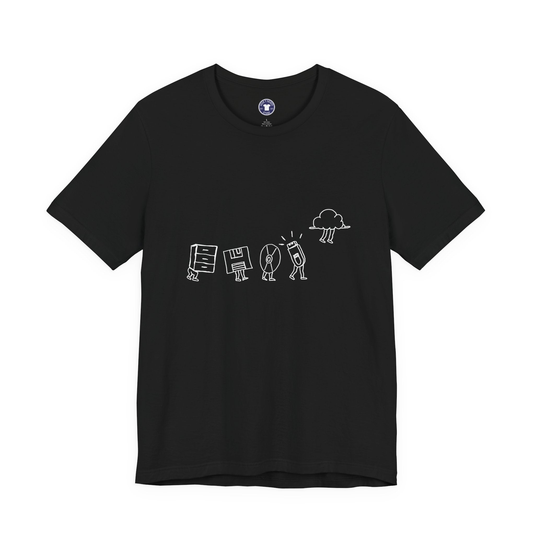 Computer Storage Evolution Cloud - It Coding - Premium Unisex Crewneck T-Shirt