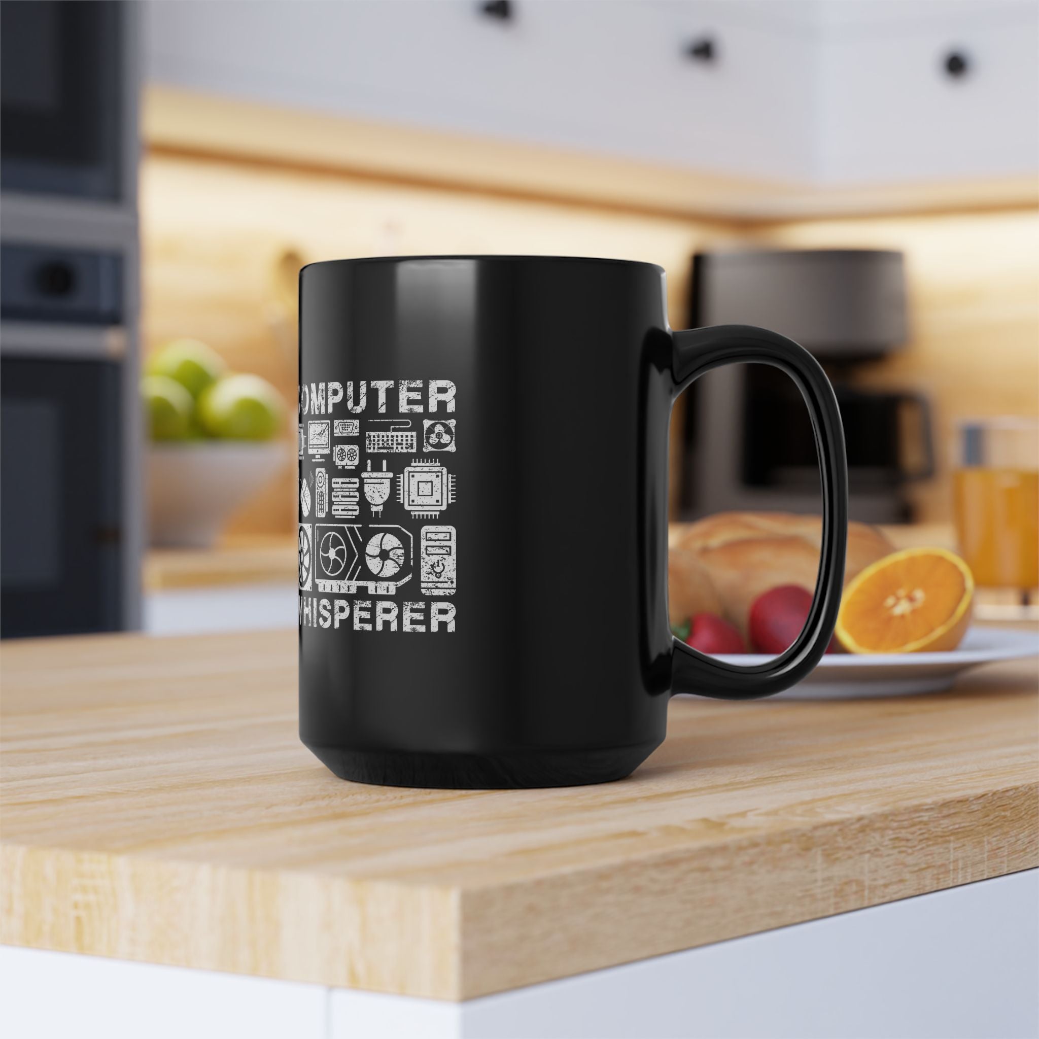 Computer Whisperer - Black Glossy Mug