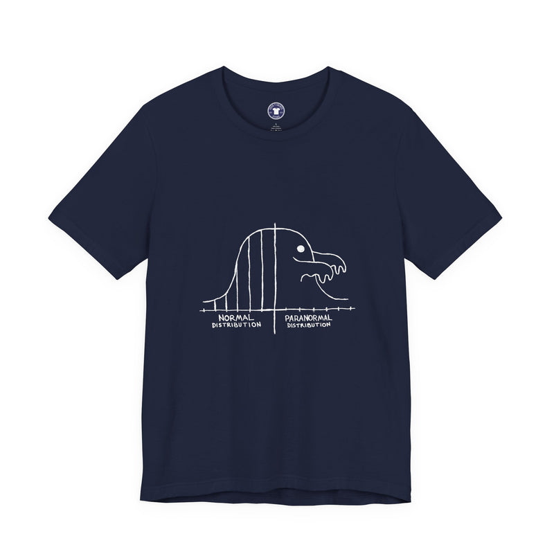 Math Statistics Paranormal Distribution Ghost - Premium Unisex Crewneck T-Shirt