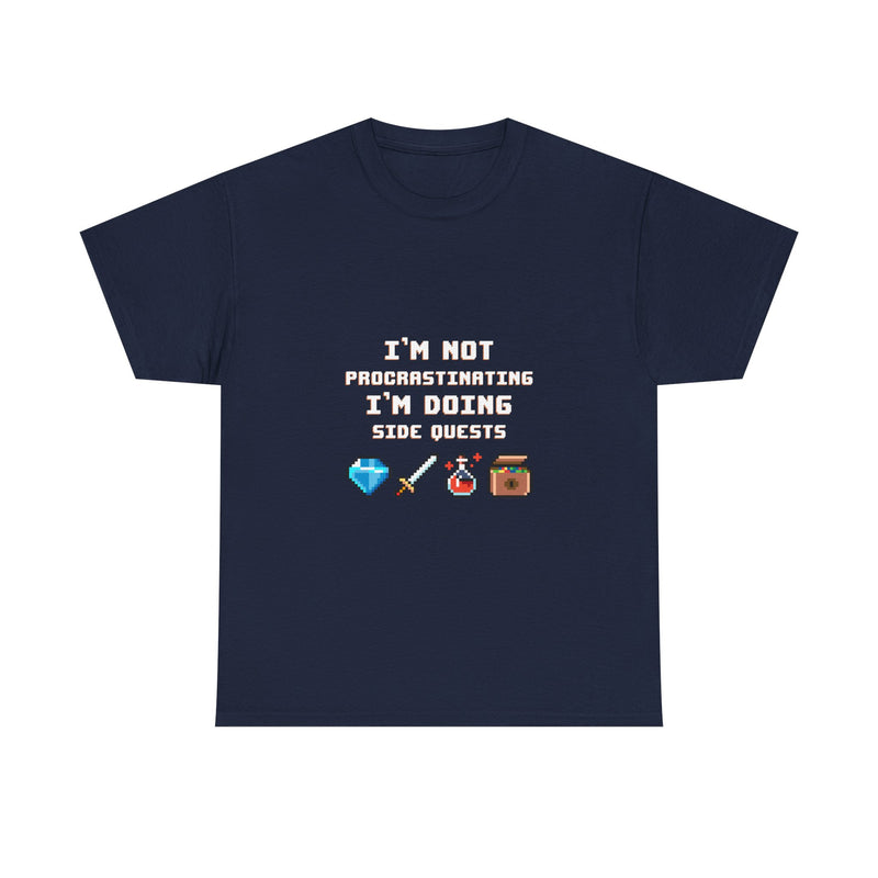 I'm Not Procrastinating T-Shirt, Gamer Tee, Side Quest Shirt, Geek T-Shirt, Nerd Shirt, Video Game Humor, Pixel Art Gift, Casual Wear