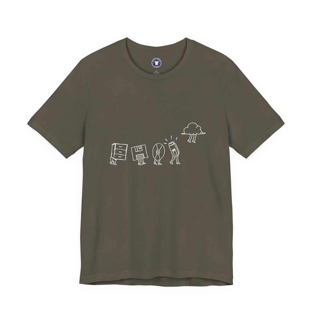 Computer Storage Evolution Cloud - It Coding - Regular Unisex Crewneck T-Shirt