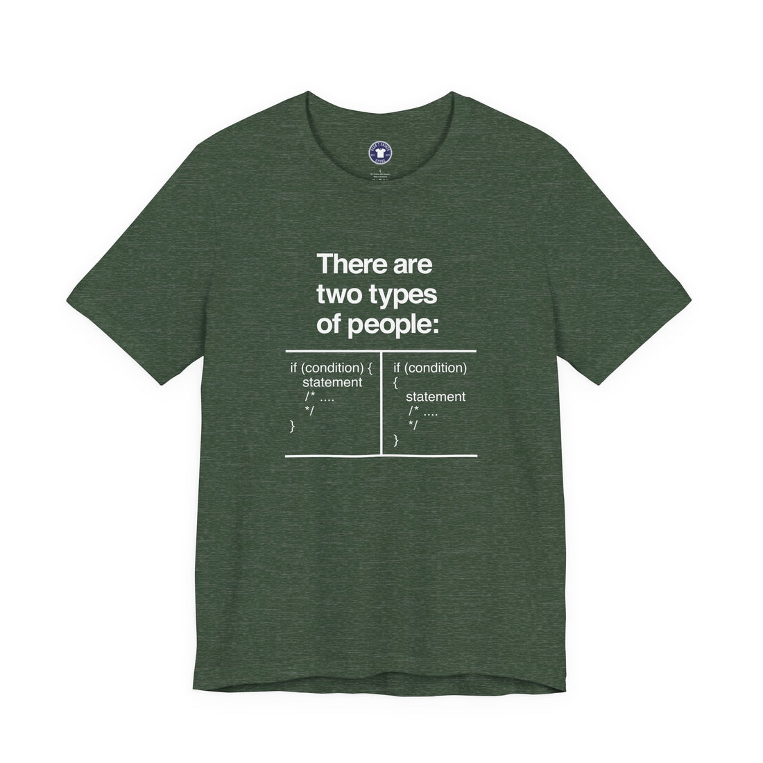There Are Two Types Of People - Code Shirt - Premium Unisex Crewneck T-Shirt