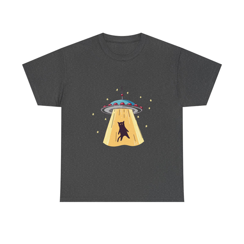 Alien Abduction Cat T-Shirt, UFO Shirt, Space Tee, Sci-Fi Humor Gift, Geek T-Shirt, Nerd Shirt, Funny Cat Art, Outer Space Design Apparel