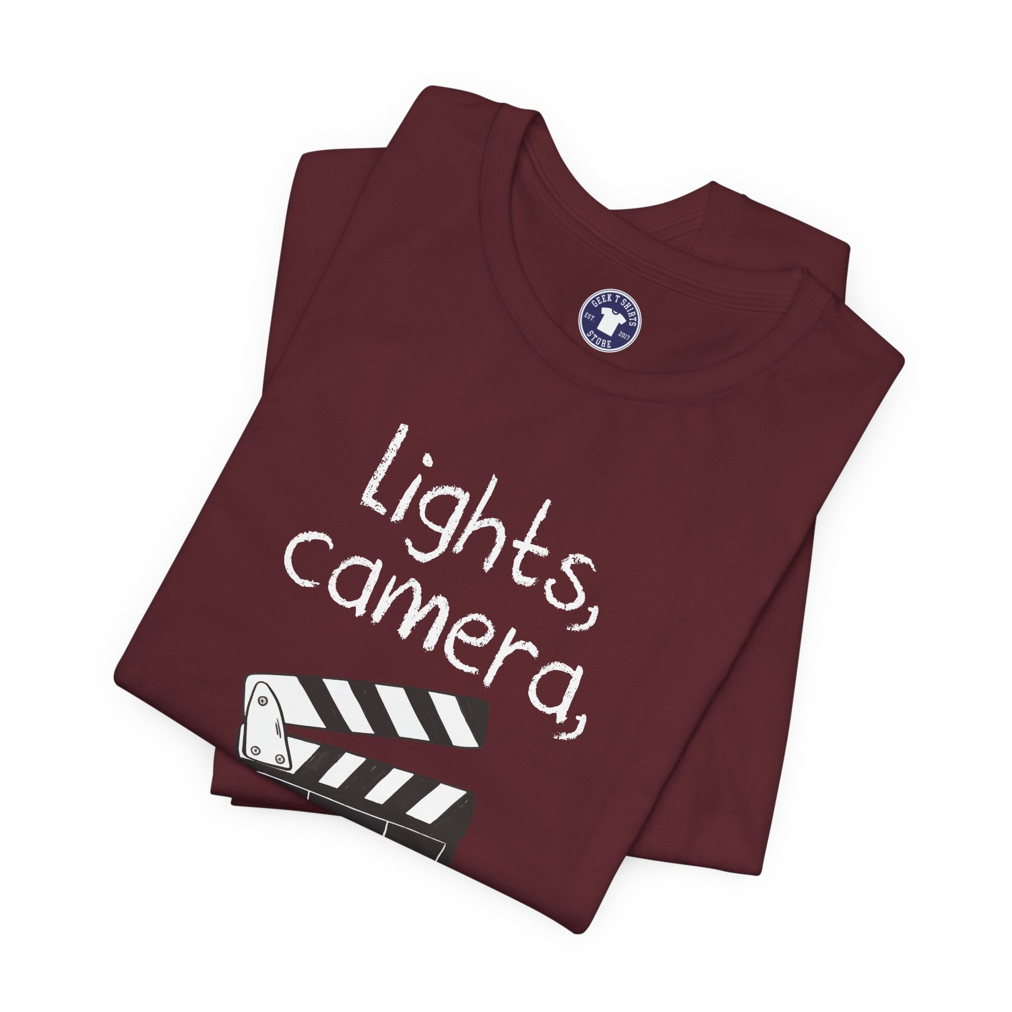Lights Camera Action - Premium Unisex Crewneck T-Shirt