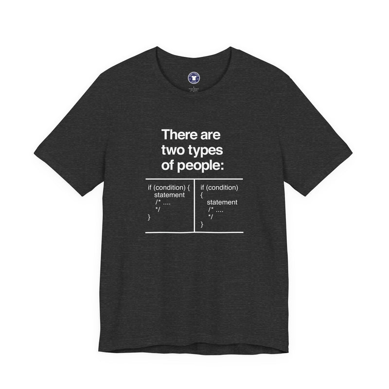 There Are Two Types Of People - Code Shirt - Premium Unisex Crewneck T-Shirt