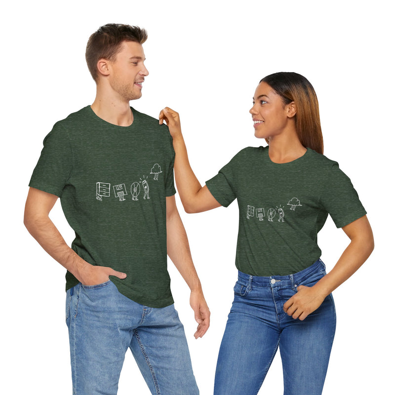 Computer Storage Evolution Cloud - It Coding - Regular Unisex Crewneck T-Shirt