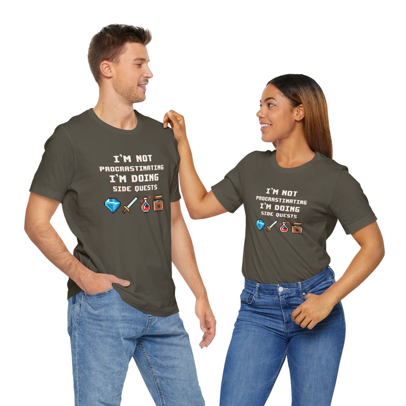 I'm Not Procrastinating I'm Doing Side Quests - Premium Unisex Crewneck T-Shirt