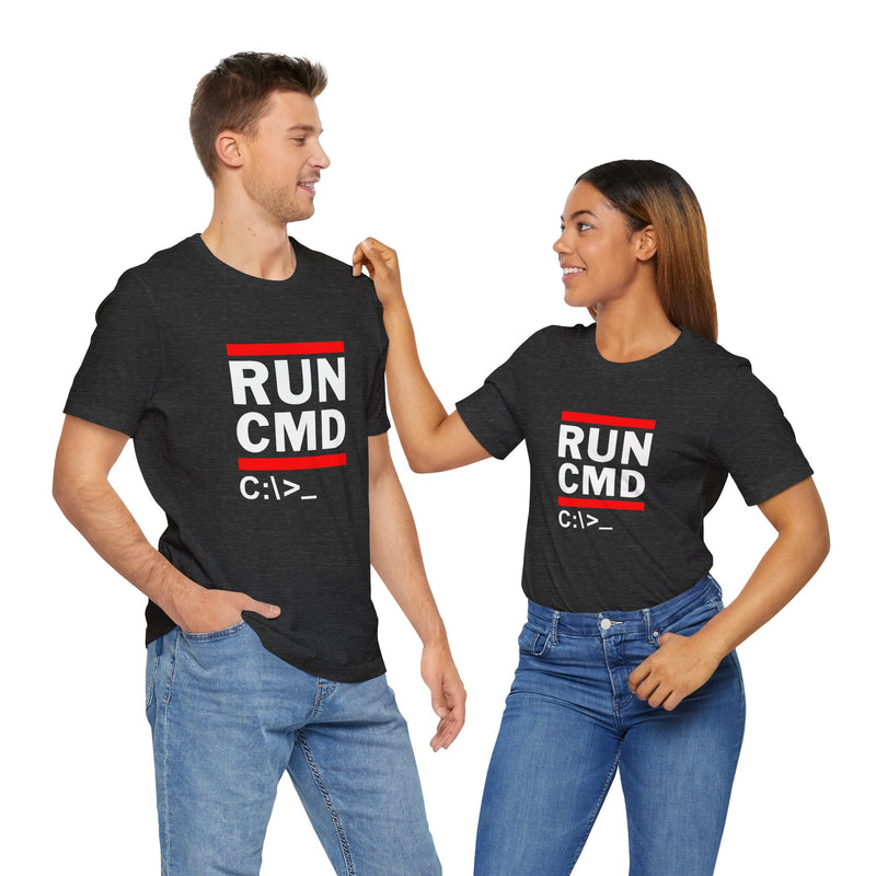 Run CMD C - IT Shirt - Funny Coder Shirt - MS-Dos - Premium Unisex Crewneck T-shirt