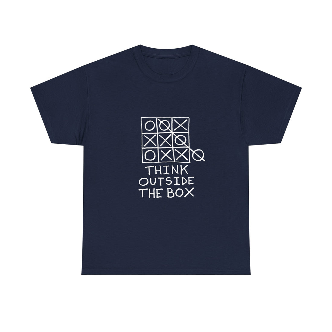 Think Outside the Box T-Shirt, Tic Tac Toe Game Tee, Funny Geek T-Shirt, Nerd Shirt, Puzzle Lover Gift, Casual Humor Top, Strategy Shirt