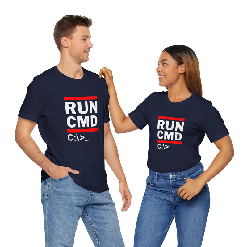Run CMD C - IT Shirt - Funny Coder Shirt - MS-Dos - Premium Unisex Crewneck T-shirt
