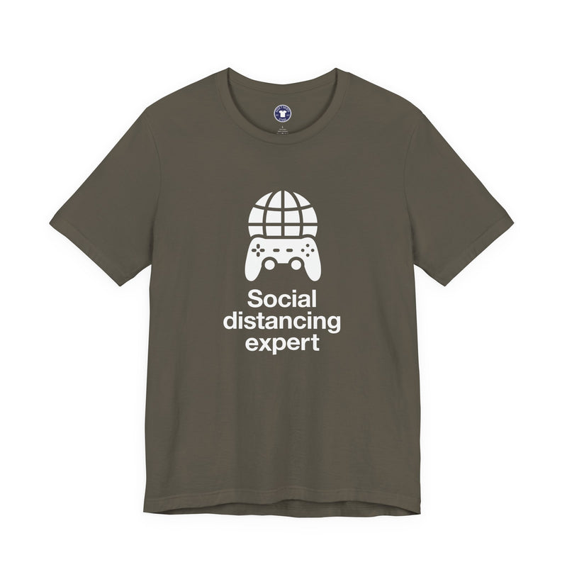 Social Distancing Expert - Premium Unisex Crewneck T-Shirt