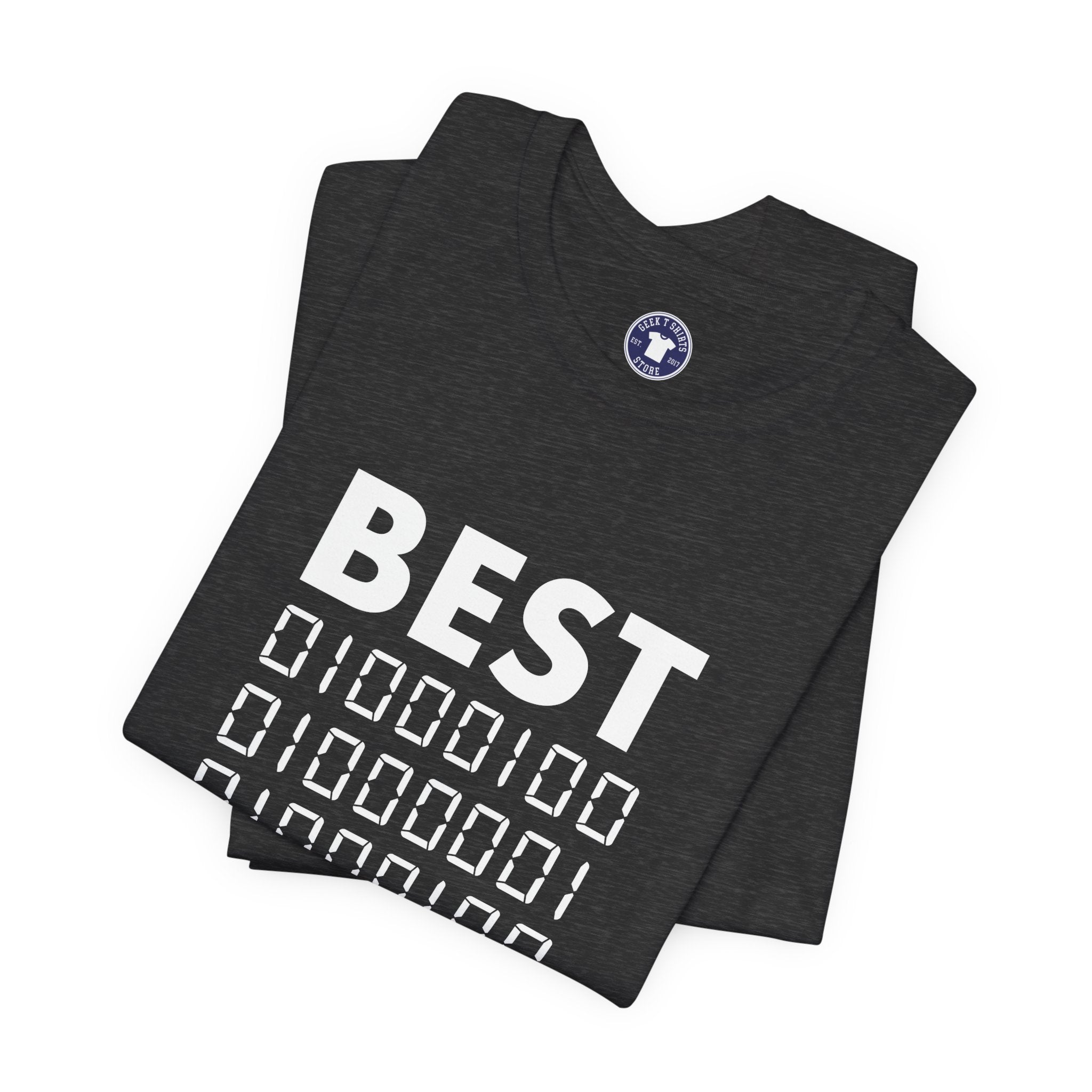 Best Dad Ever In Binary Code - Premium Unisex Crewneck T-Shirt