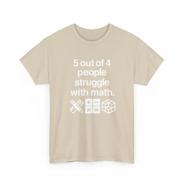 Funny Math Humor T-Shirt, Geek T-Shirt, Nerd Shirt, Math Joke Tee, STEM Gift, Geeky Apparel, Math Struggle Laugh, Puzzle Lover Shirt