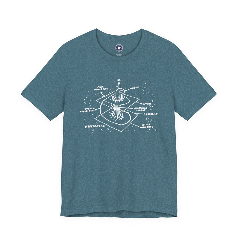 Time Warp Physics Wormhole - Premium Unisex Crewneck T-Shirt