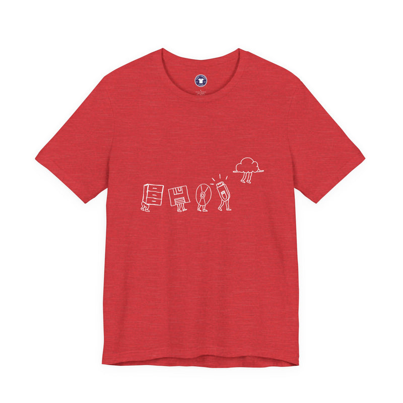 Computer Storage Evolution Cloud - It Coding - Regular Unisex Crewneck T-Shirt