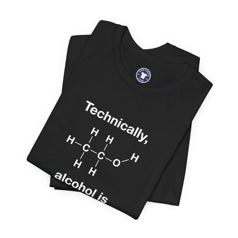 Technically Alcohol Is A Solution - Premium Unisex Crewneck T-Shirt
