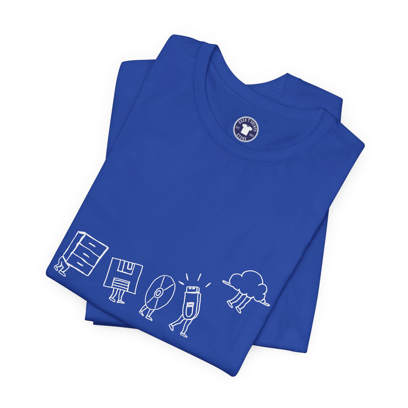 Computer Storage Evolution Cloud - It Coding - Regular Unisex Crewneck T-Shirt
