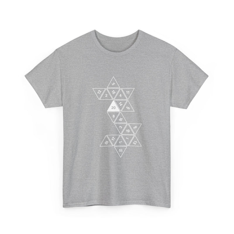 Geometric Dice Pattern T-Shirt, RPG Dice Art Tee, Tabletop Gaming Shirt, Geek T-Shirt, Nerd Shirt, Math Lover Gift, Strategy Game Apparel