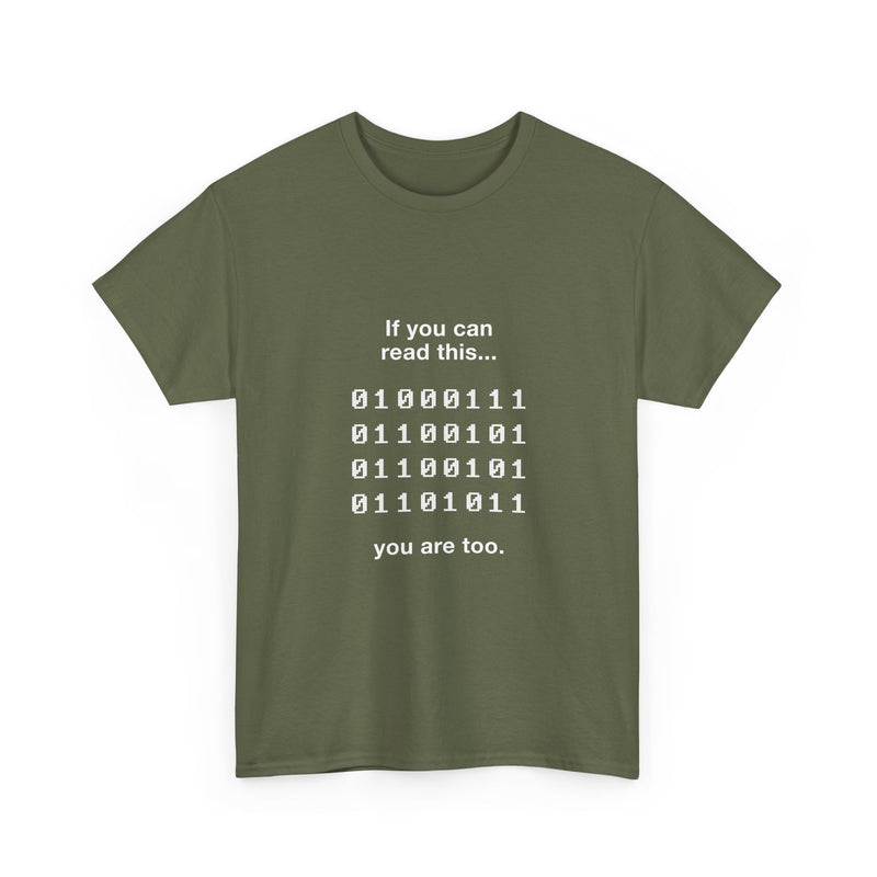 Geek T-Shirt, Nerd Shirt, Binary Code Tee, Programmer Gift, Coding Humor Shirt, Tech Enthusiast Apparel, Funny Computer Tee