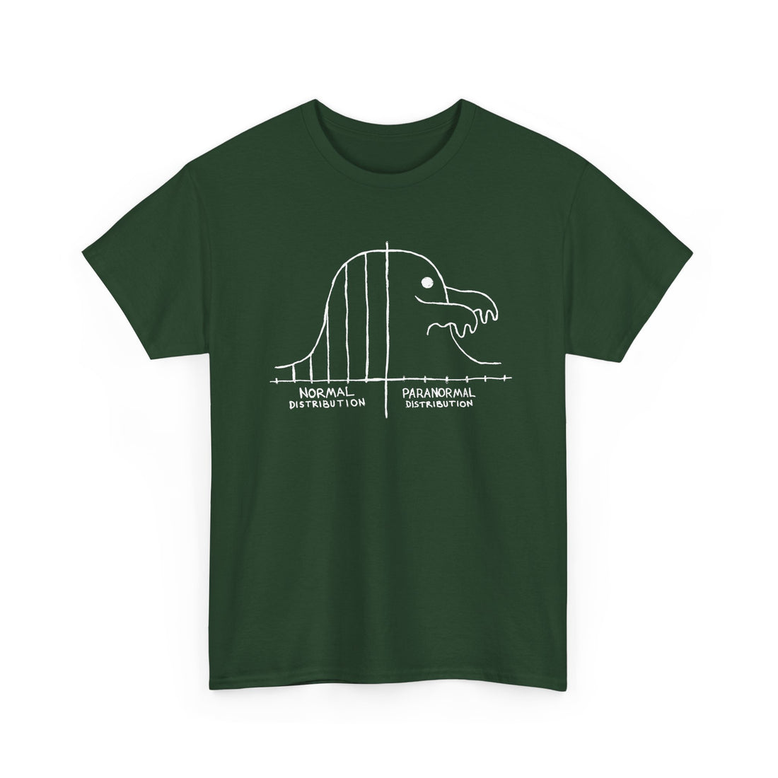 Math Statistics Paranormal Distribution Ghost - Regular Unisex Crewneck T-Shirt