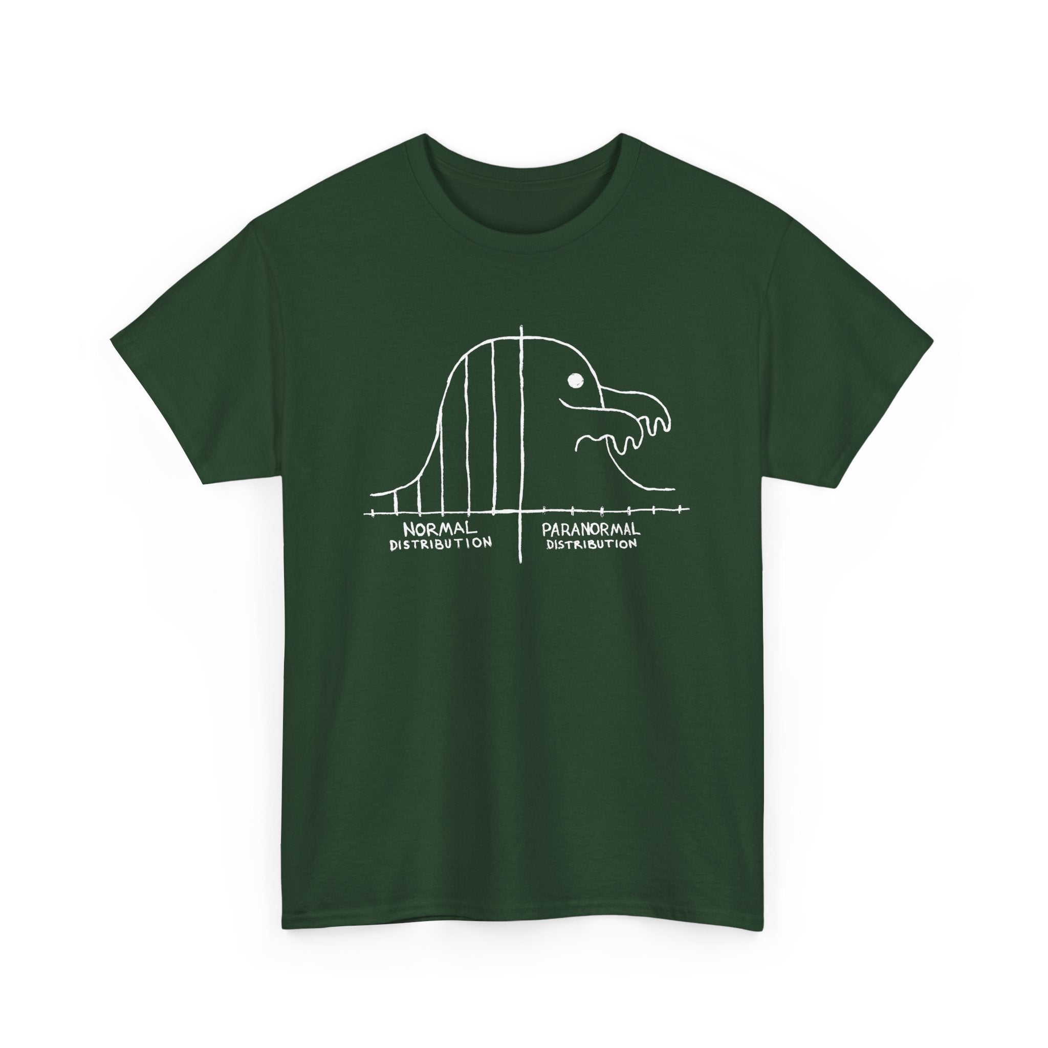Math Statistics Paranormal Distribution Ghost -  Unisex Crewneck T-Shirt