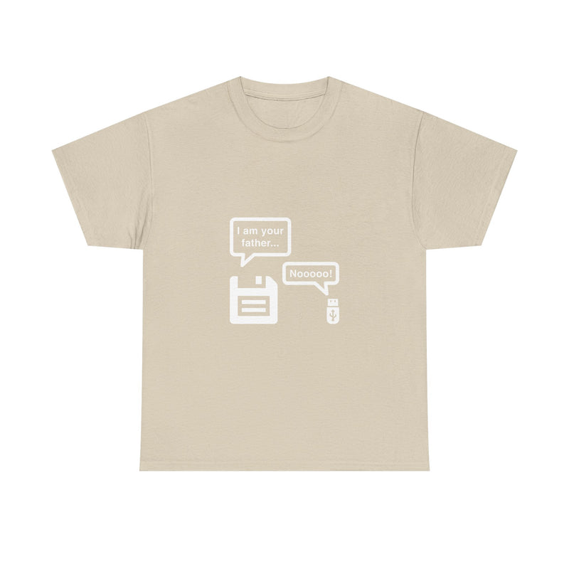 Retro Floppy Disk and USB Humor T-Shirt, Geek T-Shirt, Nerd Shirt, Tech Joke Tee, IT Gift, Programmer Humor Shirt, Digital Nostalgia Top