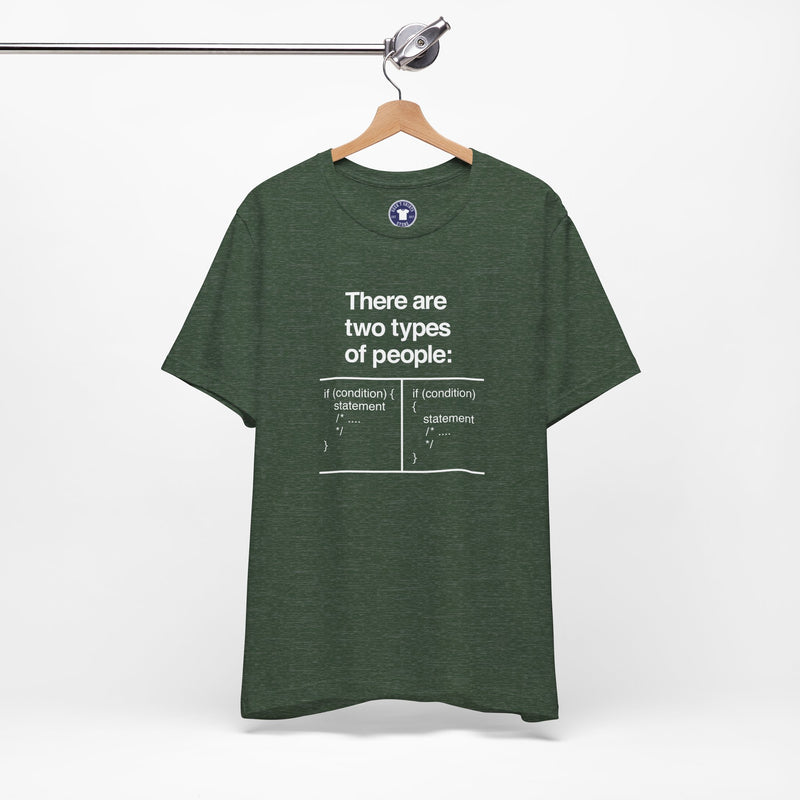 There Are Two Types Of People - Code Shirt - Premium Unisex Crewneck T-Shirt