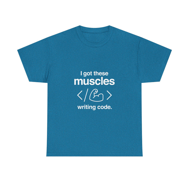 Coding Muscle T-shirt, Programmer Humor Tee, Geek T-Shirt, Nerd Shirt, Tech Gift, Developer Shirt, Funny Coding Apparel, Programmer Present