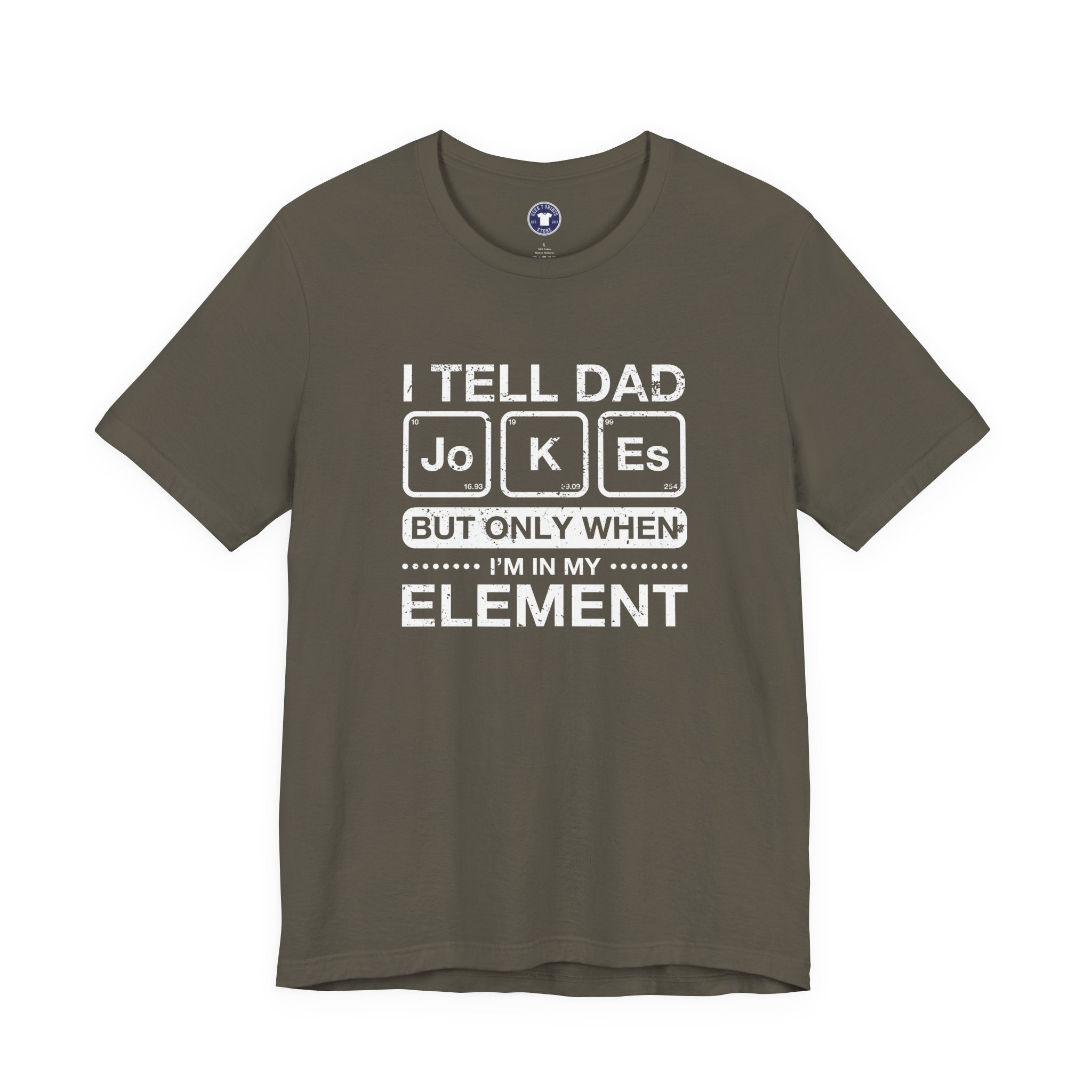 I Tell Dad Jokes - But Only When I'm In My Element - Premium Unisex Crewneck T-Shirt