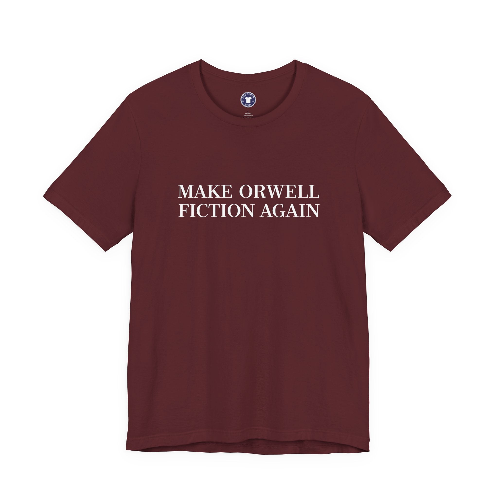Make Orwell Fiction Again - Premium Unisex Crewneck T-Shirt