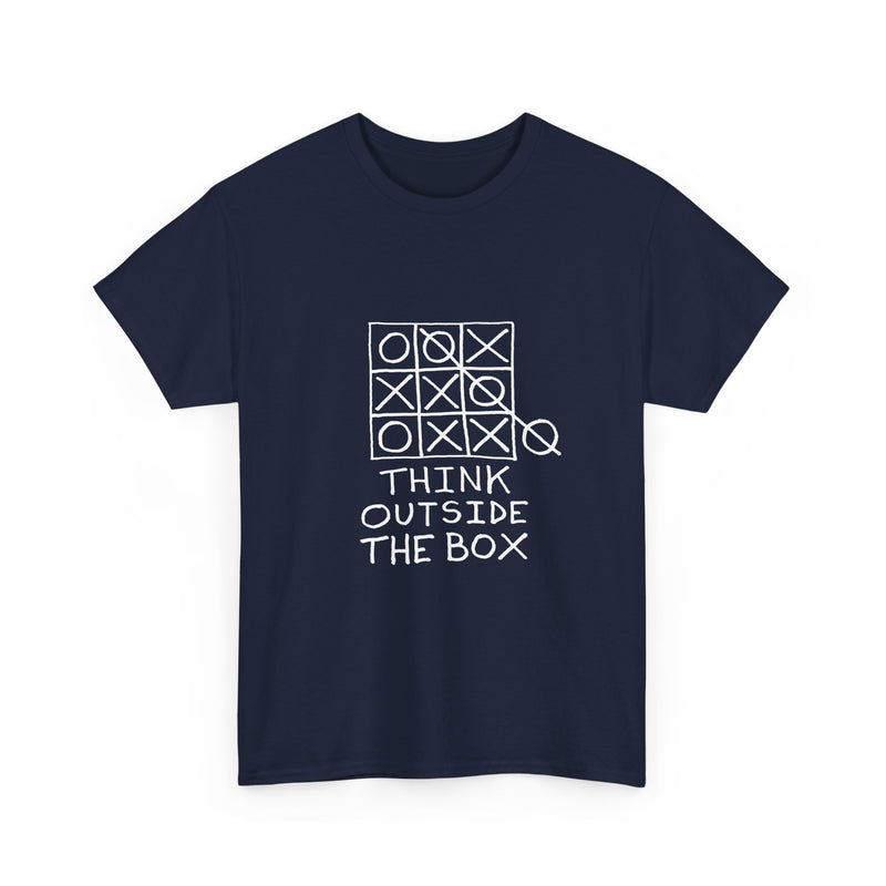 Think Outside the Box T-Shirt, Tic Tac Toe Game Tee, Funny Geek T-Shirt, Nerd Shirt, Puzzle Lover Gift, Casual Humor Top, Strategy Shirt