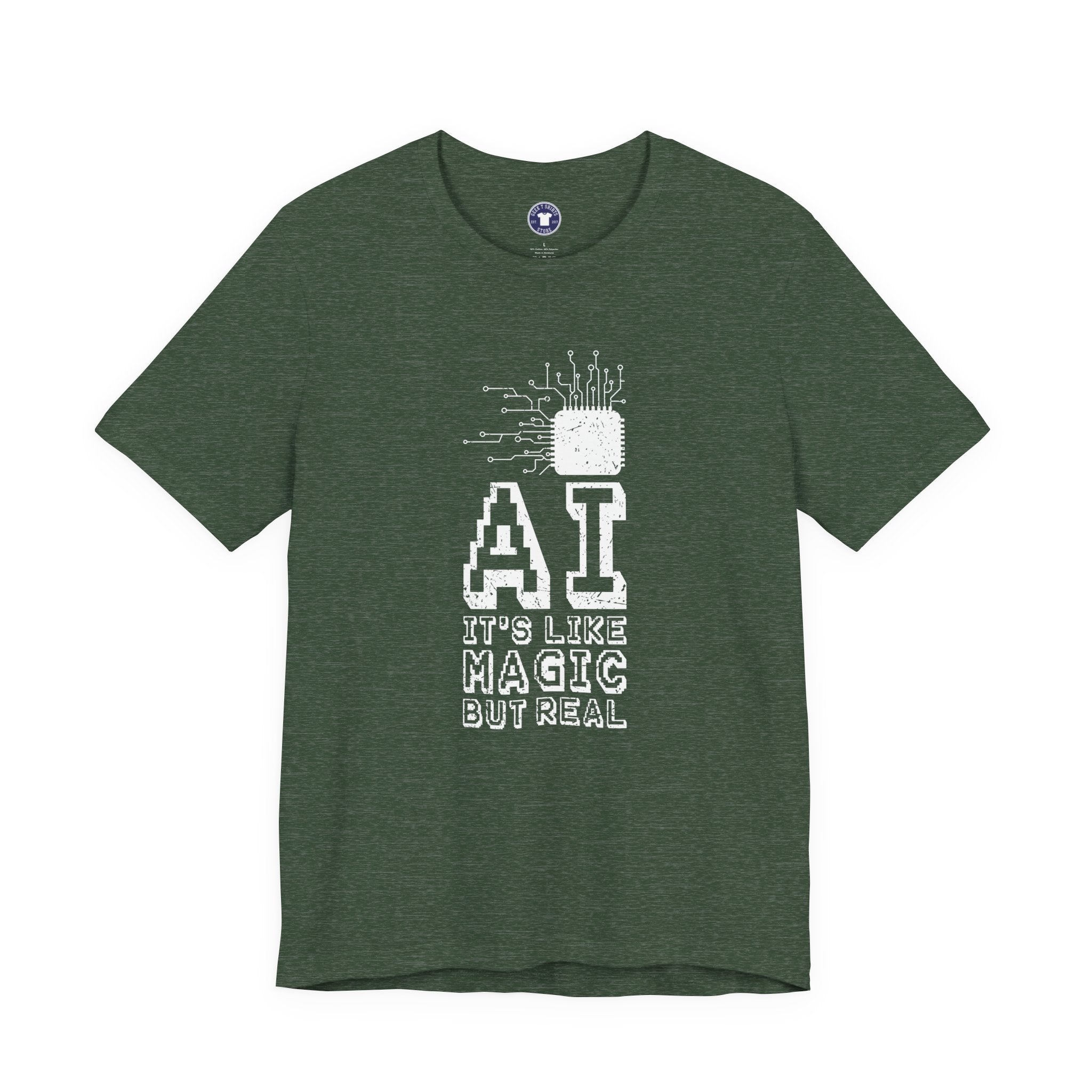 AI Like Magic But Real - Premium Unisex Crewneck T-Shirt