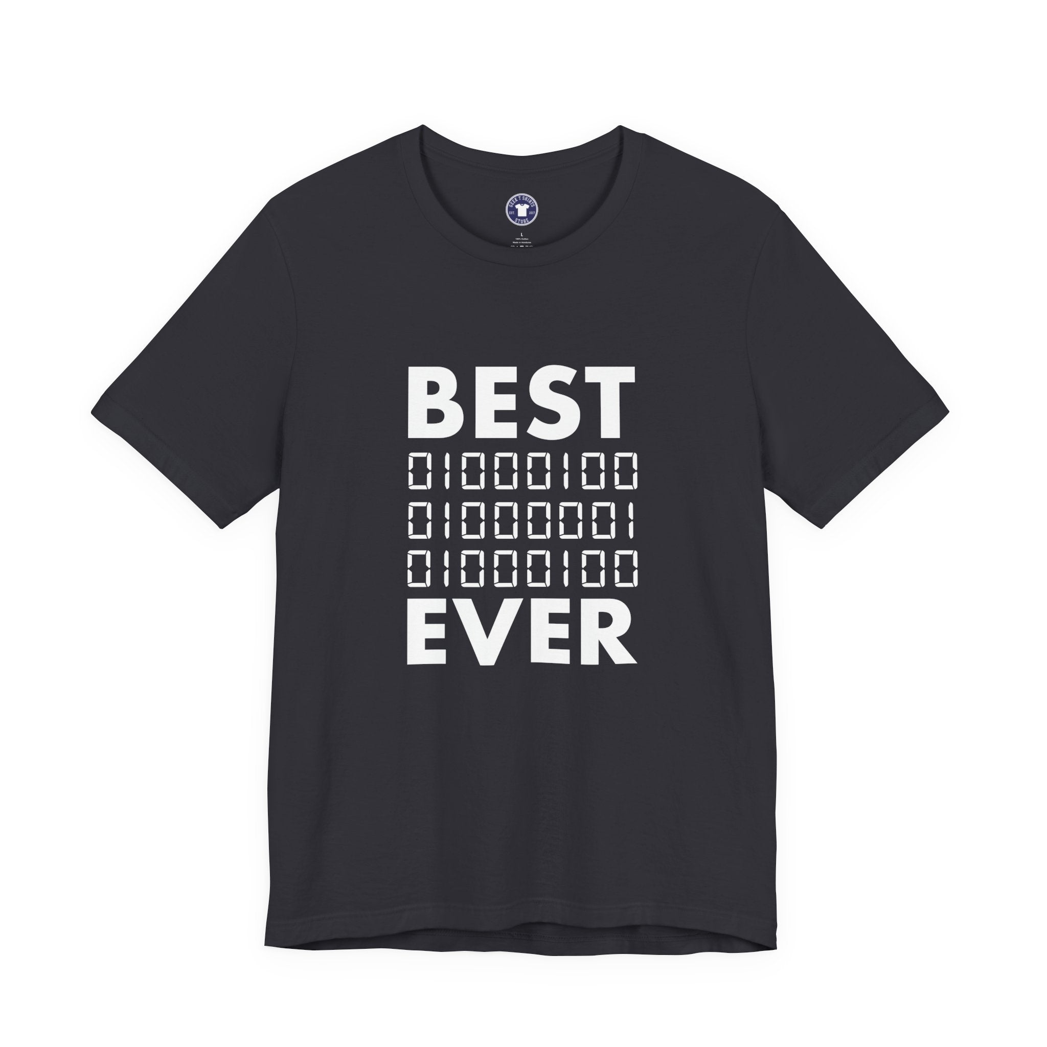 Best Dad Ever In Binary Code - Premium Unisex Crewneck T-Shirt