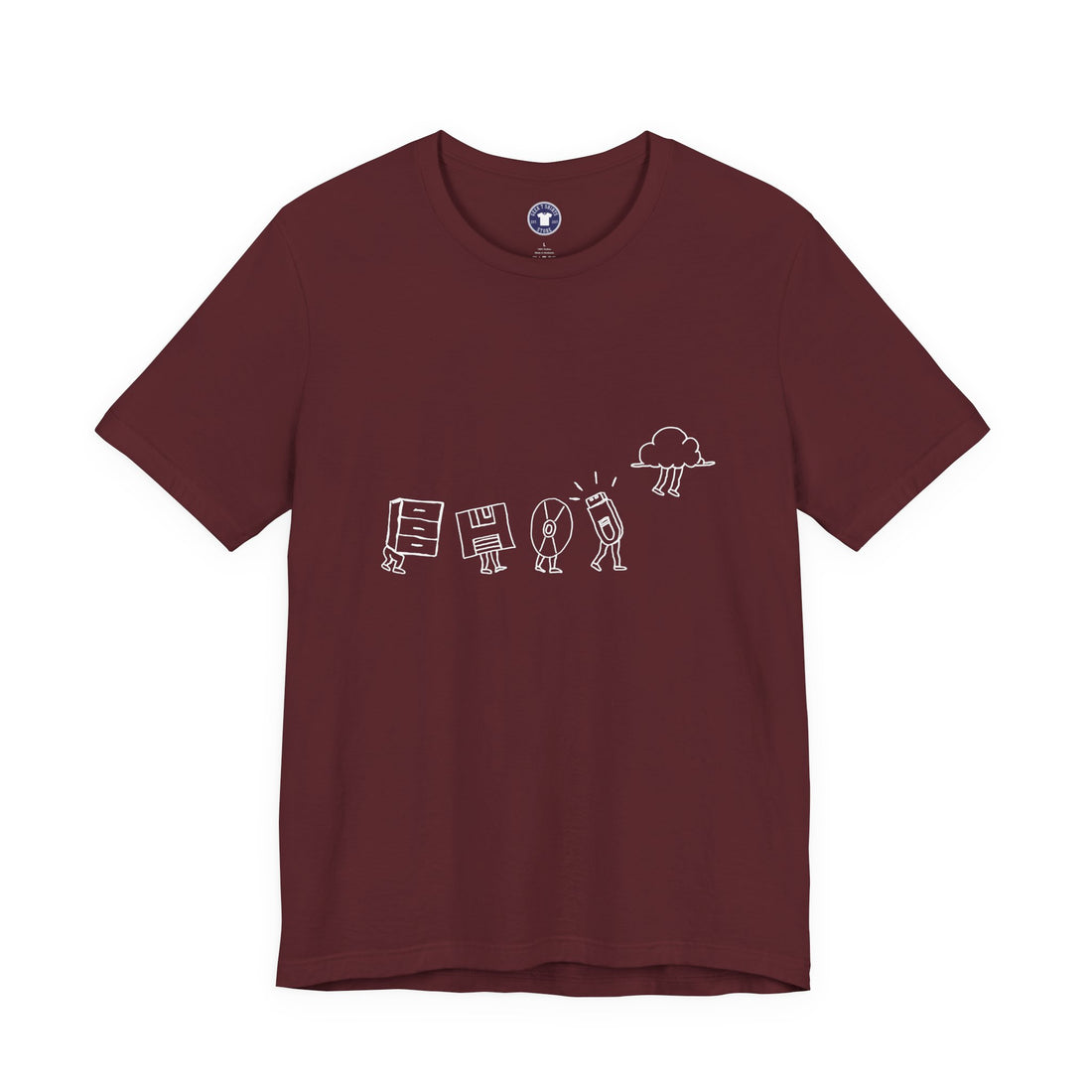 Computer Storage Evolution Cloud - It Coding - Regular Unisex Crewneck T-Shirt