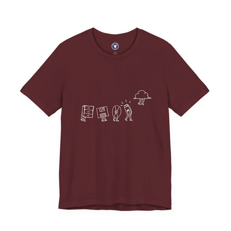 Computer Storage Evolution Cloud - It Coding - Regular Unisex Crewneck T-Shirt