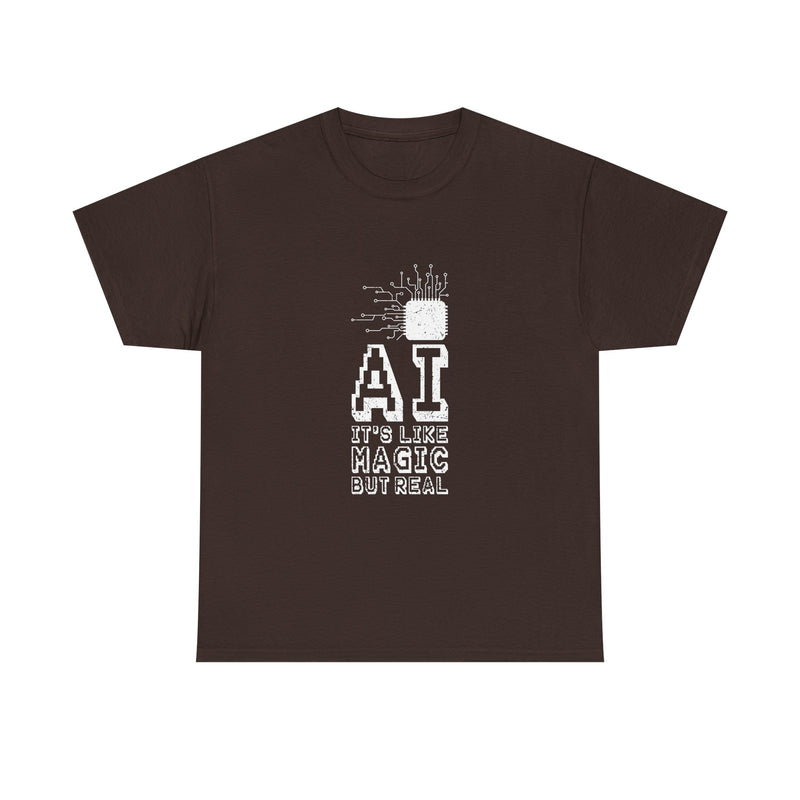 AI Magic T-Shirt, Circuit Tech Tee, Geek T-Shirt, Nerd Shirt, Futuristic Design, Innovation Gift, Science Apparel, Tech Humor Shirt