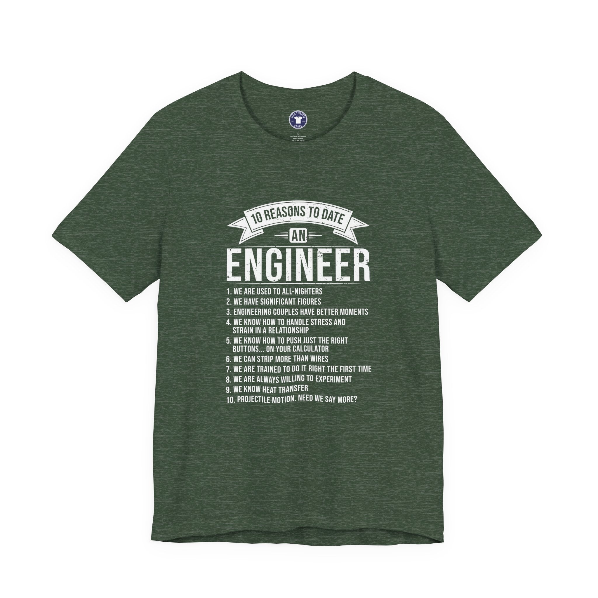 10 Reasons To Date An Engineer Funny Engineering - Premium Unisex Crewneck T-Shirt