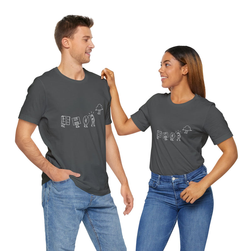Computer Storage Evolution Cloud - It Coding - Regular Unisex Crewneck T-Shirt