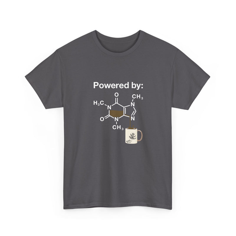 Powered By Caffeine Chemistry T-Shirt - Science Shirt - Regular Unisex Crewneck T-Shirt