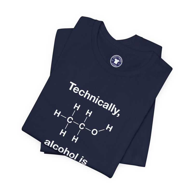 Technically Alcohol Is A Solution - Premium Unisex Crewneck T-Shirt