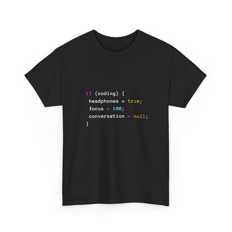 Coding Humor T-Shirt, Programmer Gift Tee, Geek T-Shirt, Nerd Shirt, Tech Lover Apparel, Developer Humor Shirt, Coder Present, Focus Tee