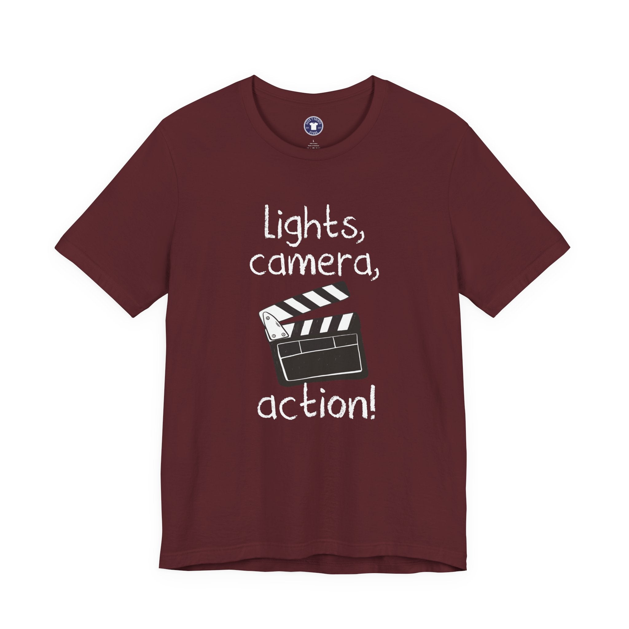 Lights Camera Action - Premium Unisex Crewneck T-Shirt